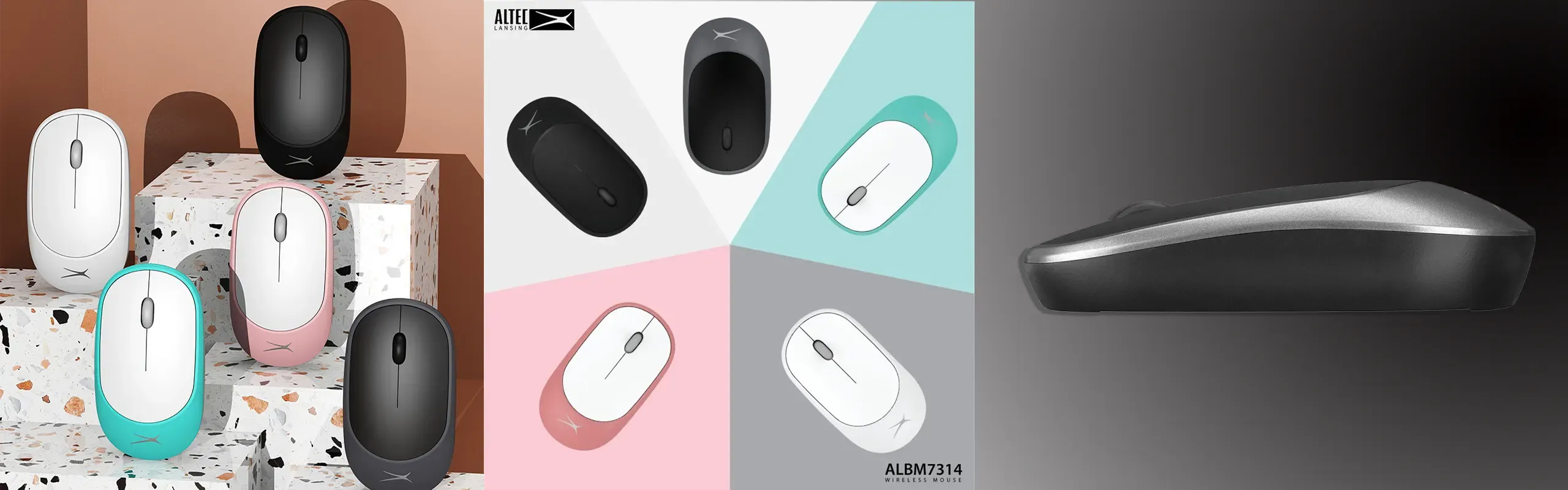 Altec Lansing ALBM7314 - Wireless Large gaming mouse for Big Hands in Ergonomic design 5-Levels Adjustable DPI with Smart Sleep mode 2.4Ghz Infrared tracking