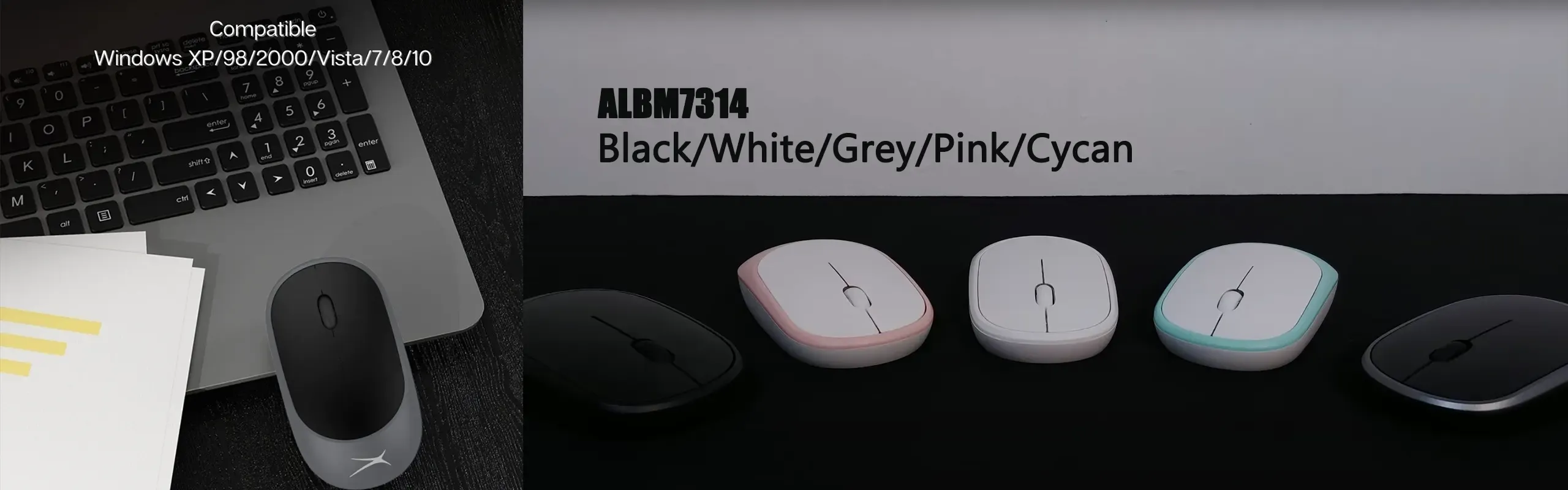 Altec Lansing ALBM7314 - Wireless Large gaming mouse for Big Hands in Ergonomic design 5-Levels Adjustable DPI with Smart Sleep mode 2.4Ghz Infrared tracking