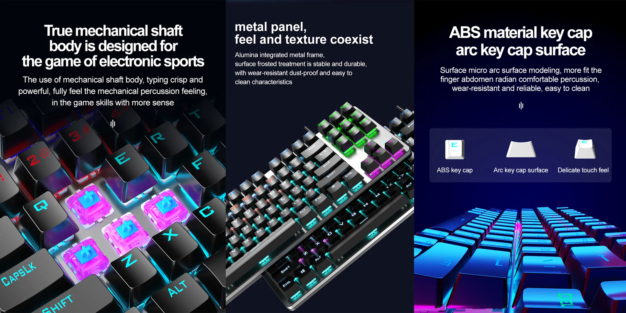 Altec Lansing ALGK8404 - Wired Mechanical Gaming Keyboards for Gamers in Ergonomic design N-key rollover with dynamic RGB backlit Tenkeyless gaming keyboards