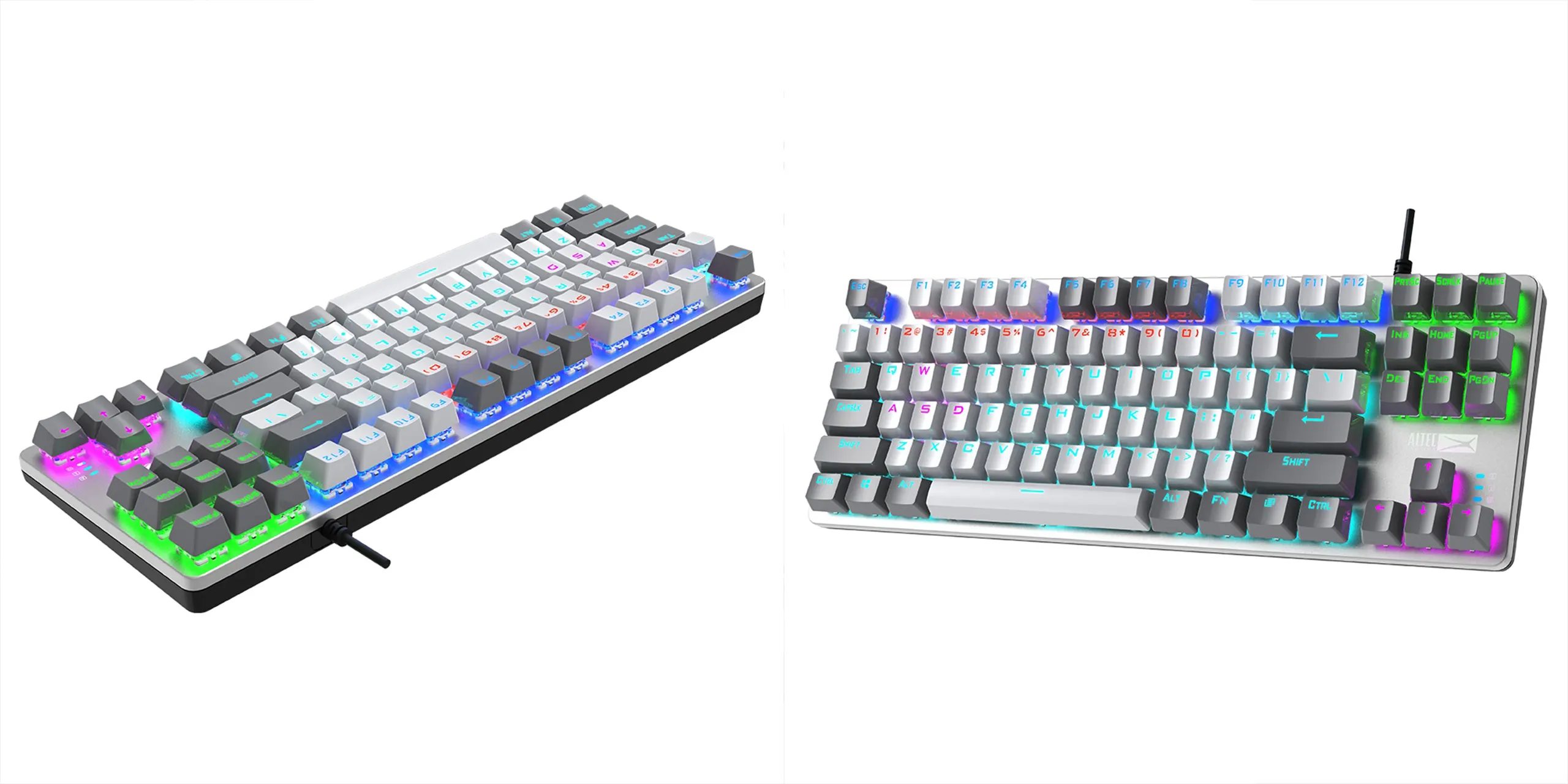Altec Lansing ALGK8404 - Wired Mechanical Gaming Keyboards for Gamers in Ergonomic design N-key rollover with dynamic RGB backlit Tenkeyless gaming keyboards