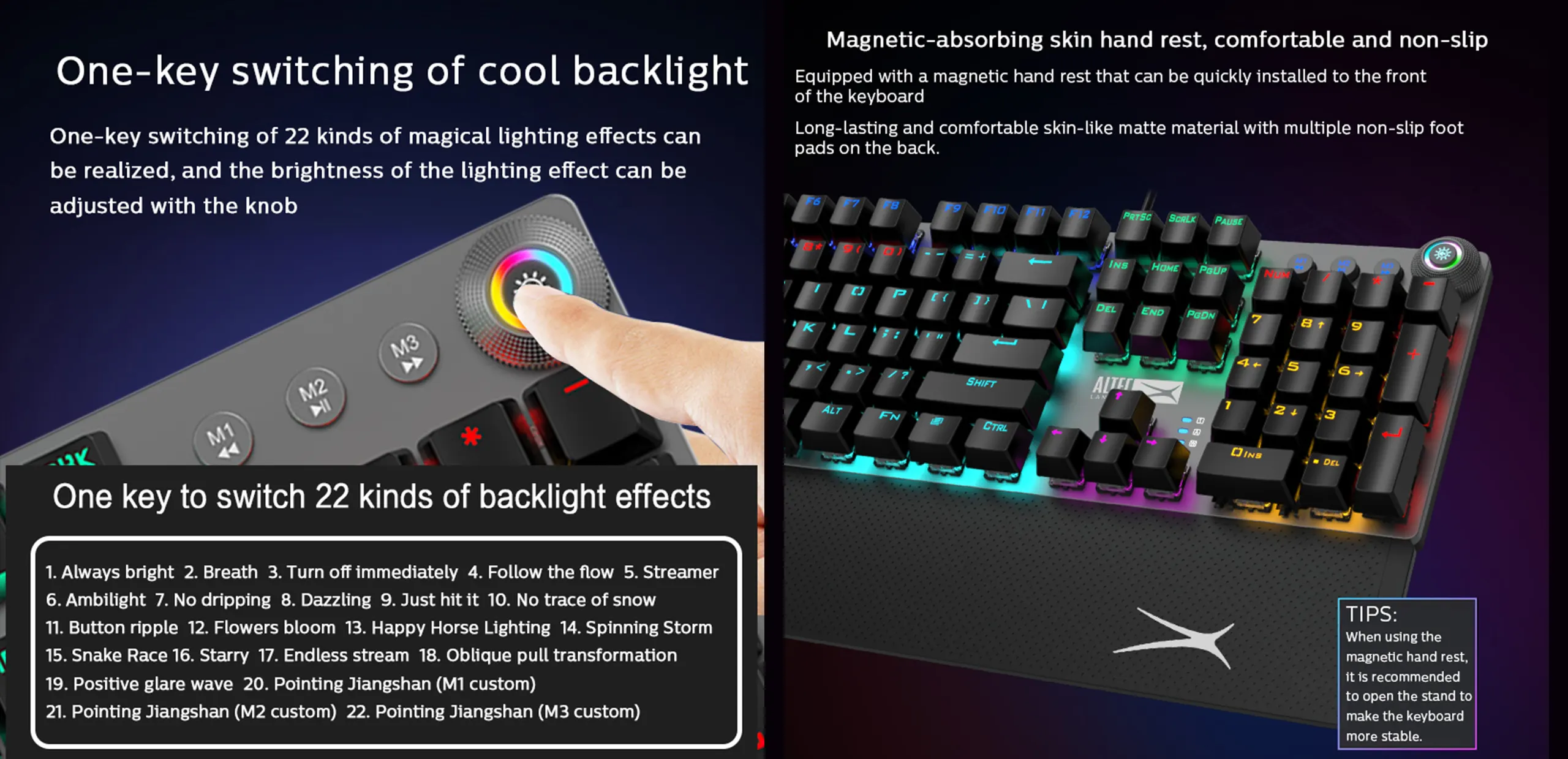 Altec Lansing ALGK8614 - Mechanical Gaming Keyboards Wired for Gamers in Ergonomic design with Customizable RGB lighting effects versatile gaming keyboard Plug and play