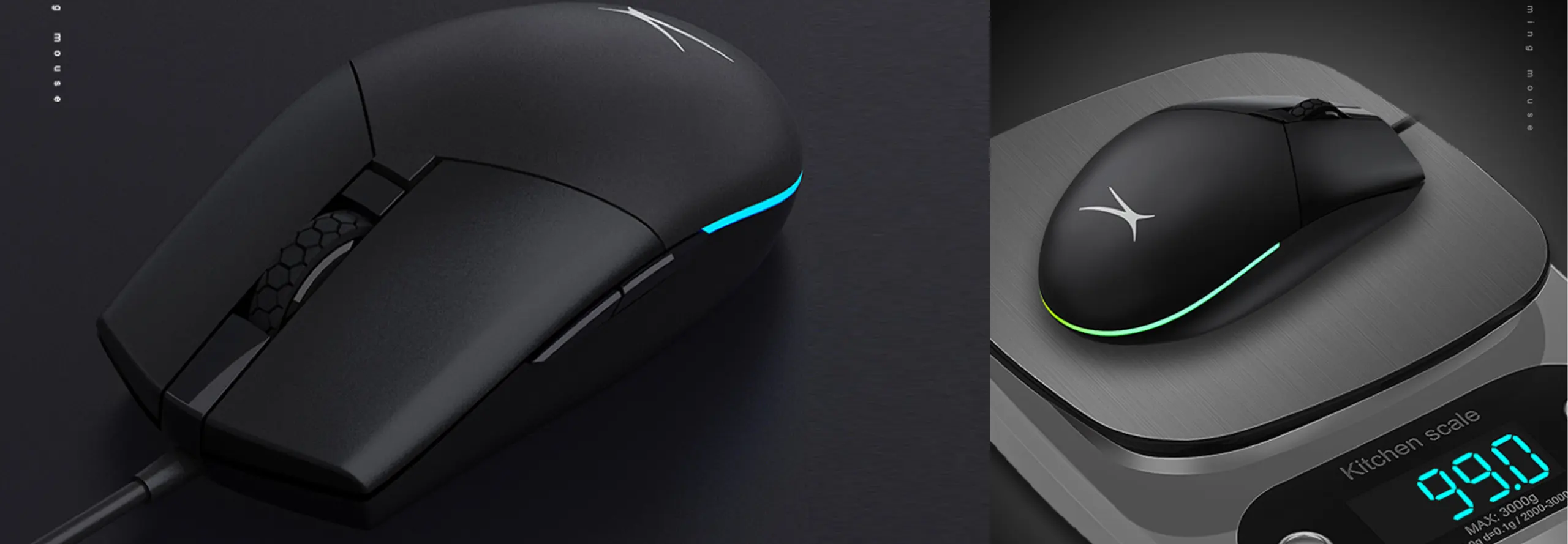 Altec Lansing ALGM9304 - Wireless Large gaming mouse for Big Hands in Ergonomic design 5-Levels Adjustable DPI with Smart Sleep mode 2.4Ghz Infrared tracking