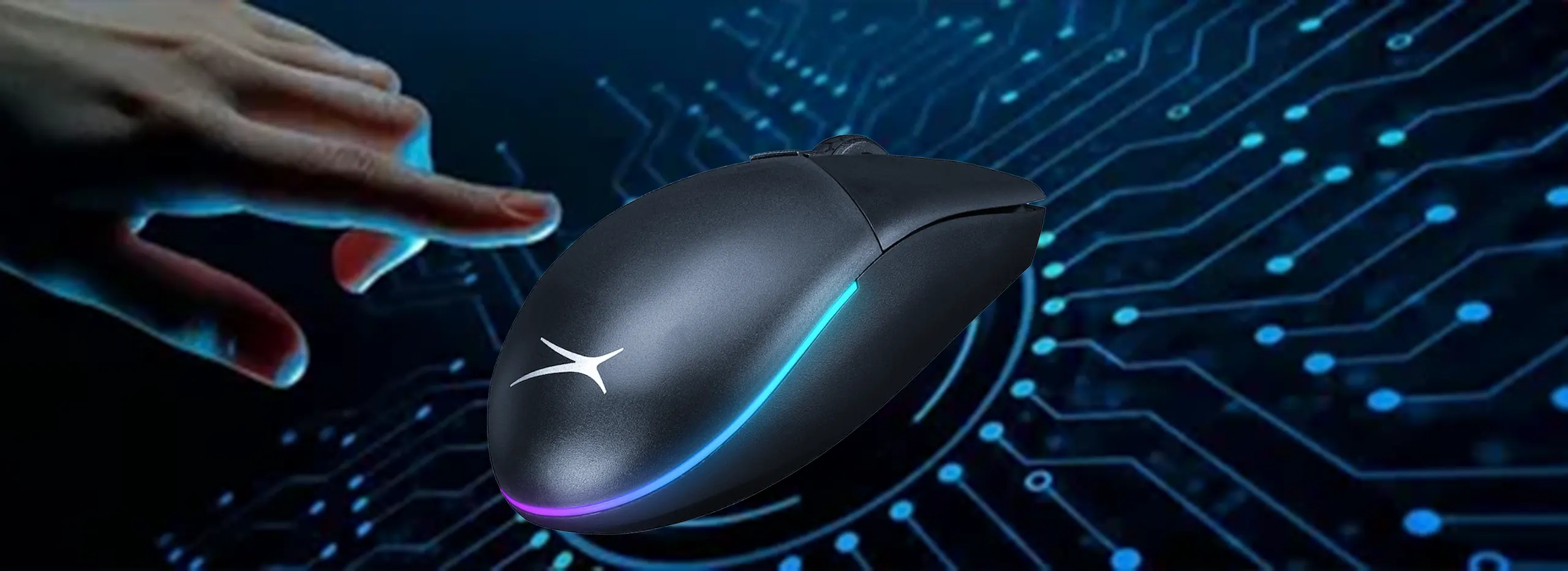 Altec Lansing ALGM9304 - Wireless Large gaming mouse for Big Hands in Ergonomic design 5-Levels Adjustable DPI with Smart Sleep mode 2.4Ghz Infrared tracking