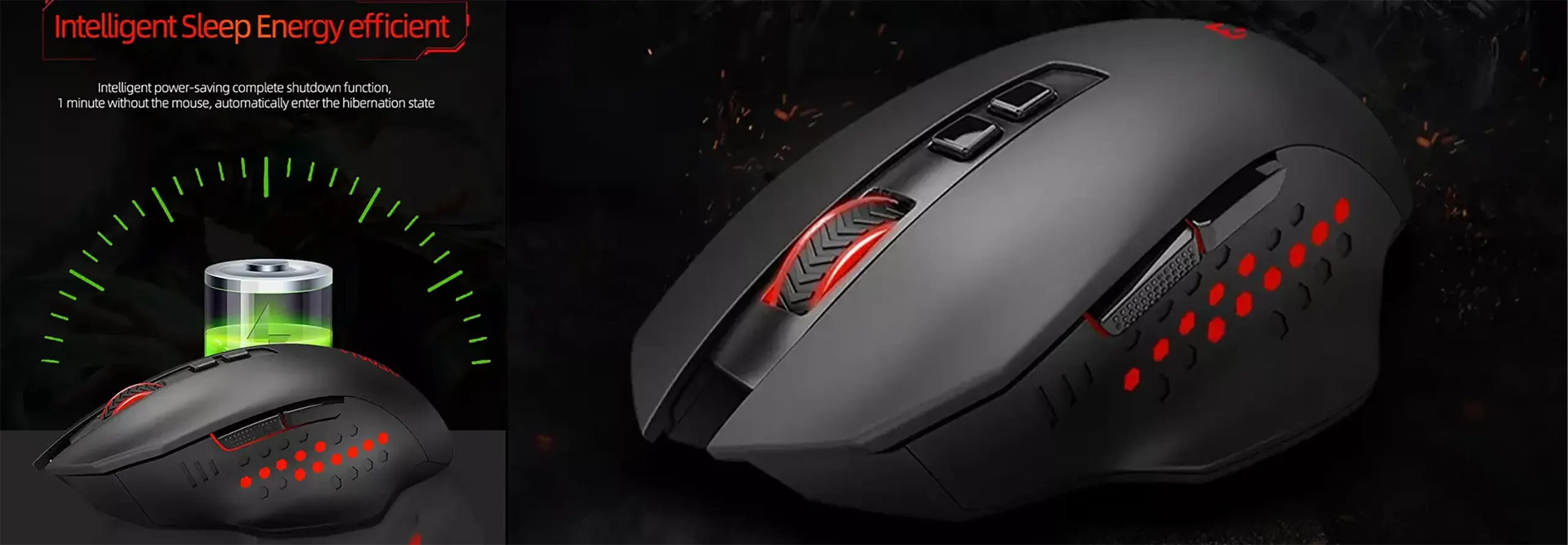 EYOOSO X28 - Wireless Gaming Mouse for Pro gamers in Ergonomic design Anti-Slip material with Adjustable 5 Levels DPI Infrared optical tracking mice