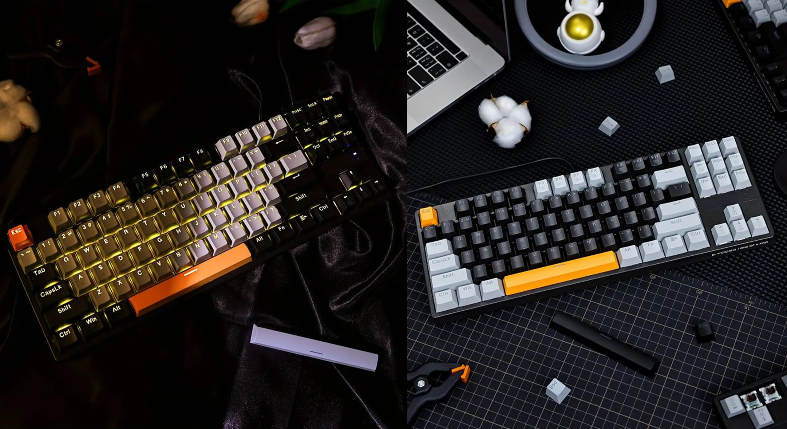 EYOOSO Z87 - Mechanical Gaming Keyboards 2023 Wired for Gamers in Ergonomic design 9 customizable lightings Hot-Swappable gaming keyboard with Versatile Functionality USB interface Windows/MAC