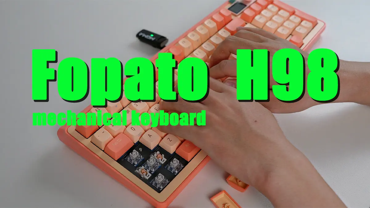 FOPATO H98 - Hot-swappable customized Mechanical Gaming Keyboard with RGB Backlit effects wireless 2.4Ghz/bluetooth connectivity TTC switch keyboard plus LCD display 6000mAH Battery Windows/MAC/IOS