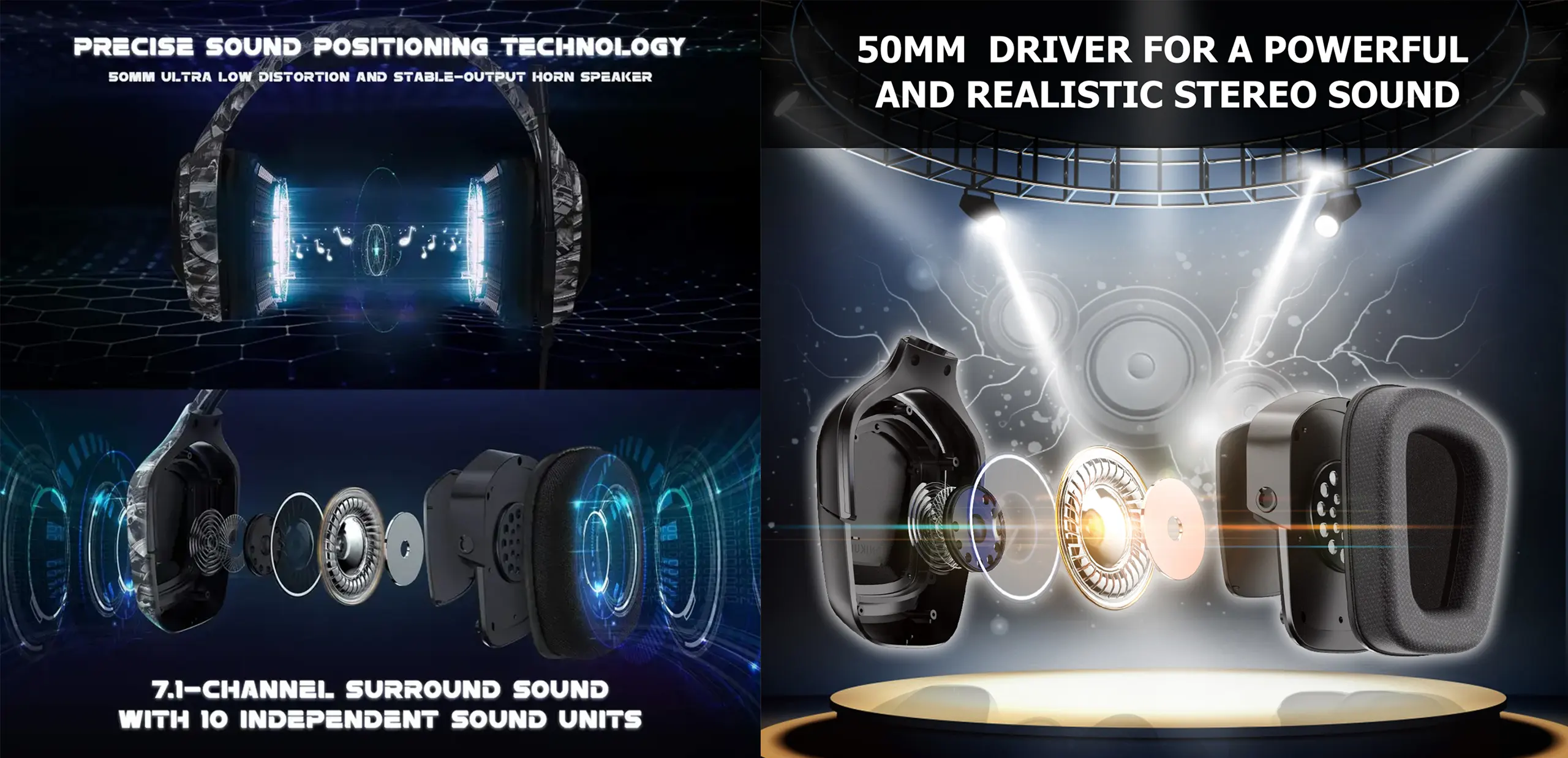ONIKUMA K20 - PRO Gaming headsets for Gamers Wired with Noise Canceling Omni-directional Microphone Stereo Surround Sound RGB LED Lights Gaming Headphones PC/XBOX/PS4/5