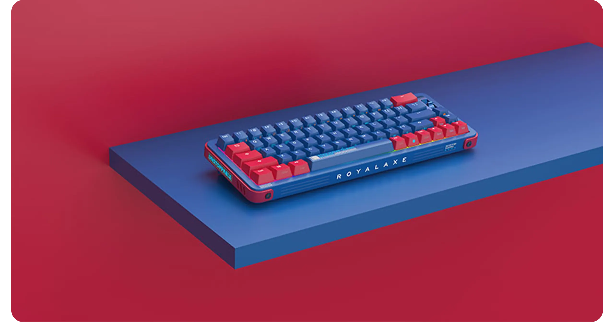 Royalaxe Y68 - 66 Keys Hot-swappable TTC switchs RGB Backlit Triple modes bluetooth5.0/USB-C/2.4Ghz wireless/wired mechanical gaming keyboard