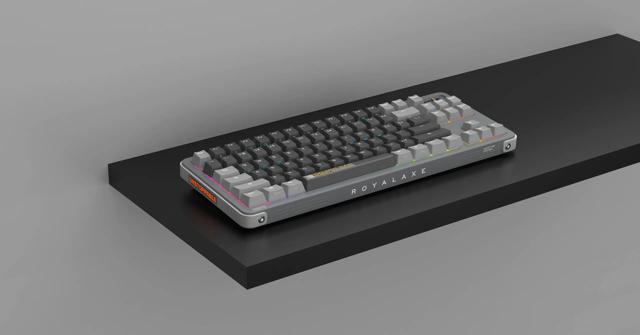 Royalaxe Y87 - 87 Keys Hot-swappable TTC switchs RGB Backlit Keyboard Triple modes bluetooth5.0/Type-C/2.4Ghz wireless/wired mechanical gaming keyboard