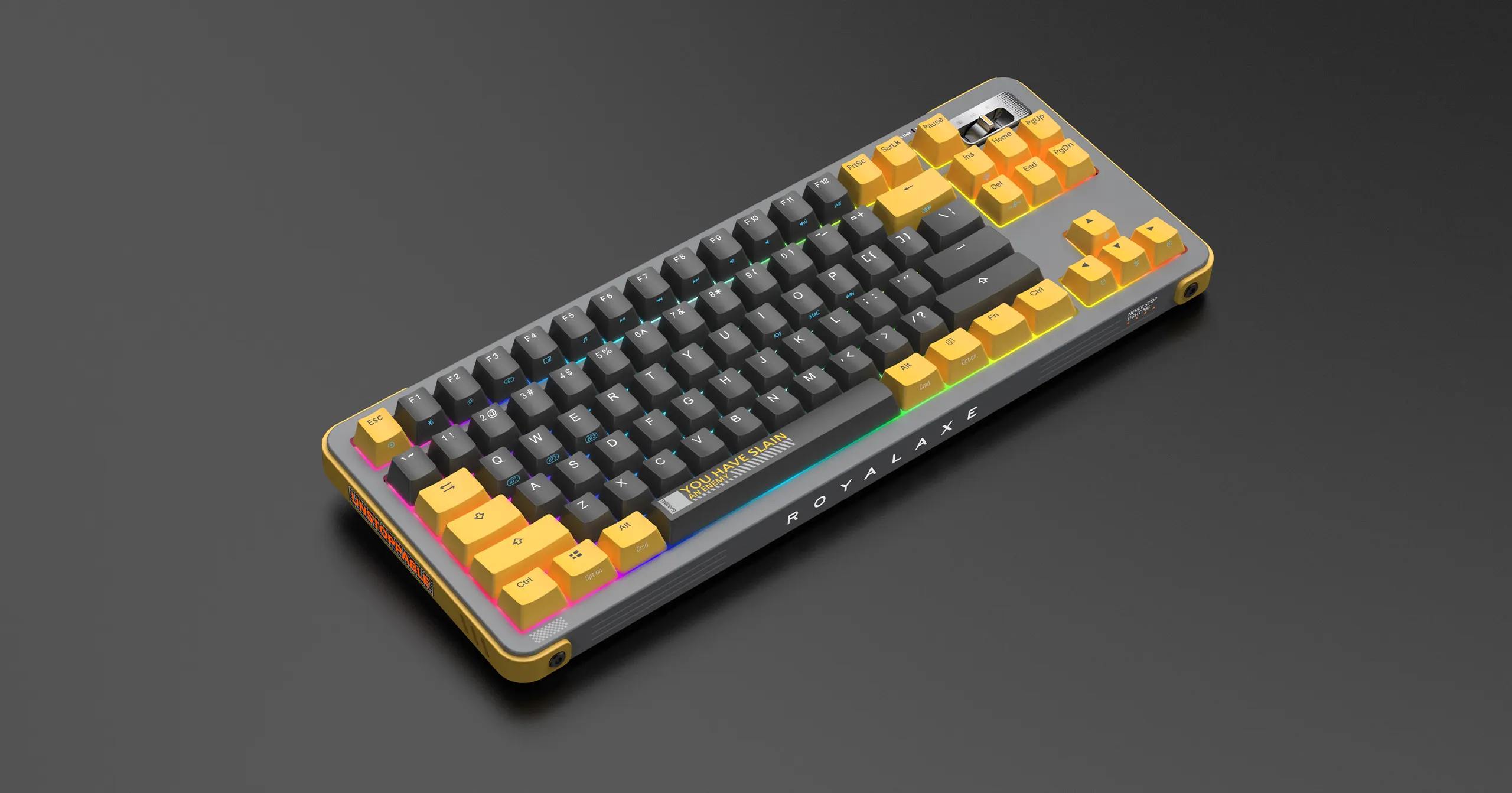 Royalaxe Y87 - 87 Keys Hot-swappable TTC switchs RGB Backlit Keyboard Triple modes bluetooth5.0/Type-C/2.4Ghz wireless/wired mechanical gaming keyboard