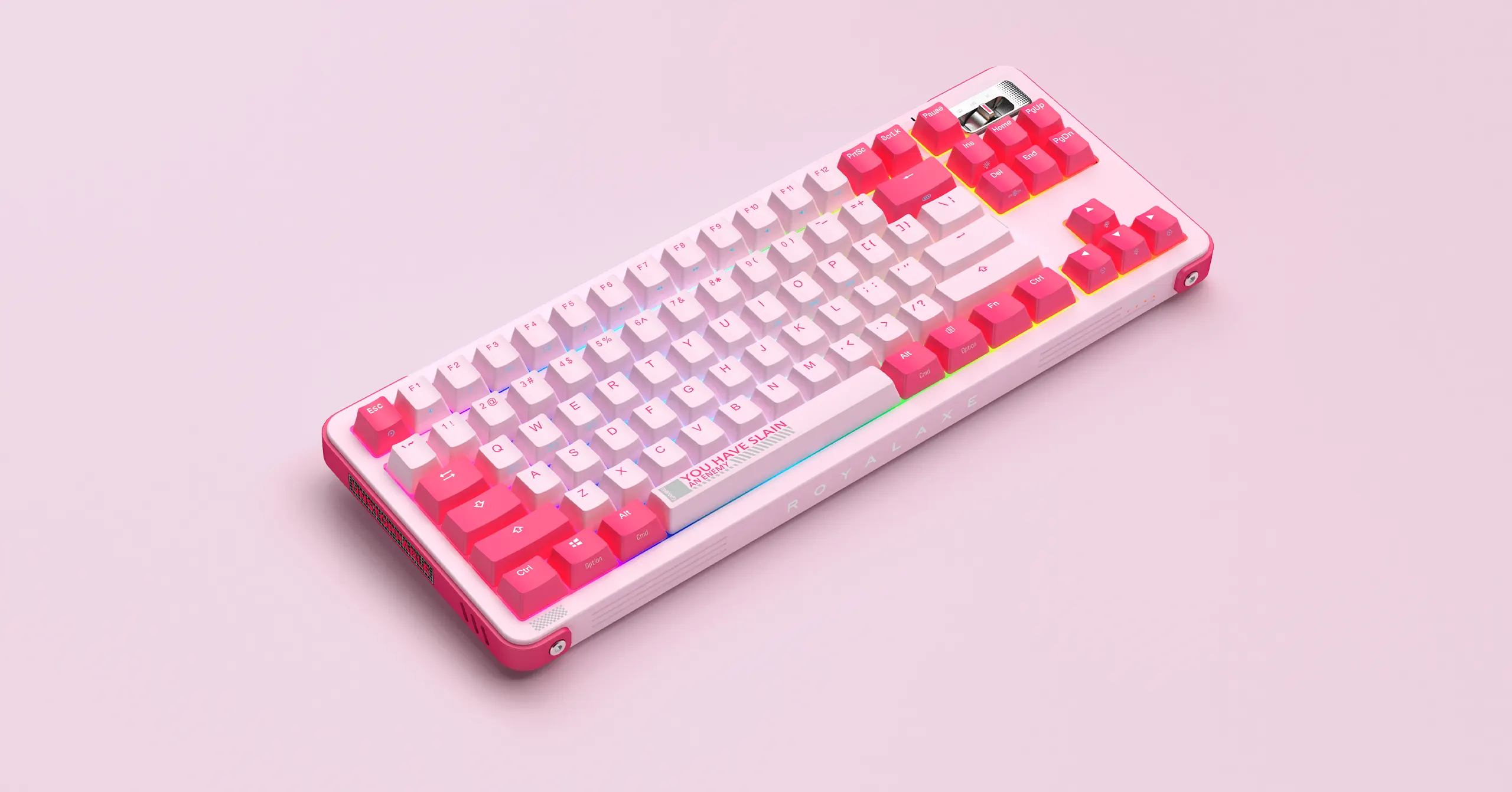 Royalaxe Y87 - 87 Keys Hot-swappable TTC switchs RGB Backlit Keyboard Triple modes bluetooth5.0/Type-C/2.4Ghz wireless/wired mechanical gaming keyboard