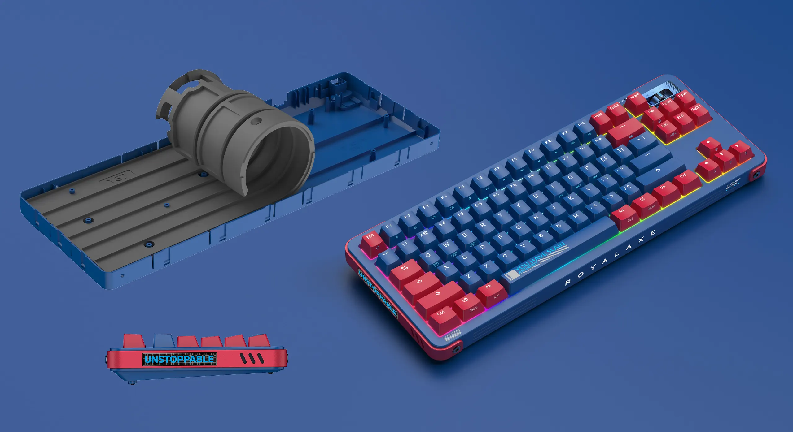 Royalaxe Y87 - 87 Keys Hot-swappable TTC switchs RGB Backlit Keyboard Triple modes bluetooth5.0/Type-C/2.4Ghz wireless/wired mechanical gaming keyboard